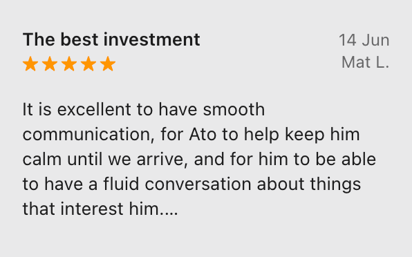 Five-star App Store review titled The best investment