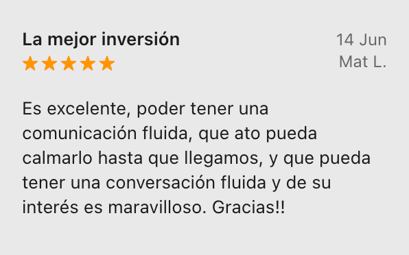 Reseña de cinco estrellas en App Store titulada La mejor inversión
