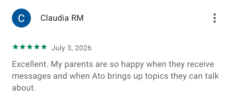 Five-star Google Play review from Claudia RM