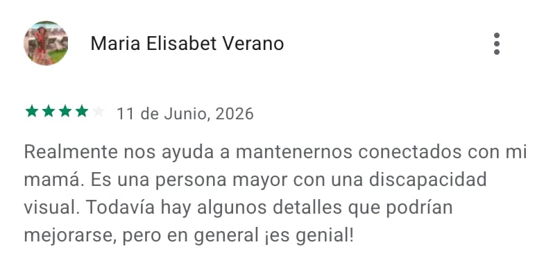 Reseña de cuatro estrellas de Maria Elisabeth Verano en Google Play